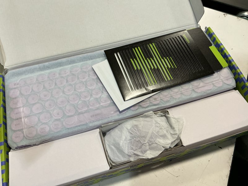 Condition photo showing New/Like New for seenda bluetooth keyboard and mouse for ipad, ctu-301 wireless multi-device connection bluetooth+2.4g keyboard mouse combo with tablet holder for ipad/macbook/windows, ios/andriod/phone, blue & purple