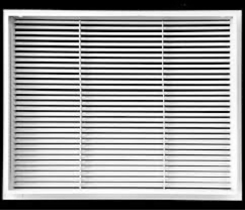 30" x 24" aluminum return filter grille - easy airflow - linear bar grilles [outer dimensions: 31.75w x 25.75h]