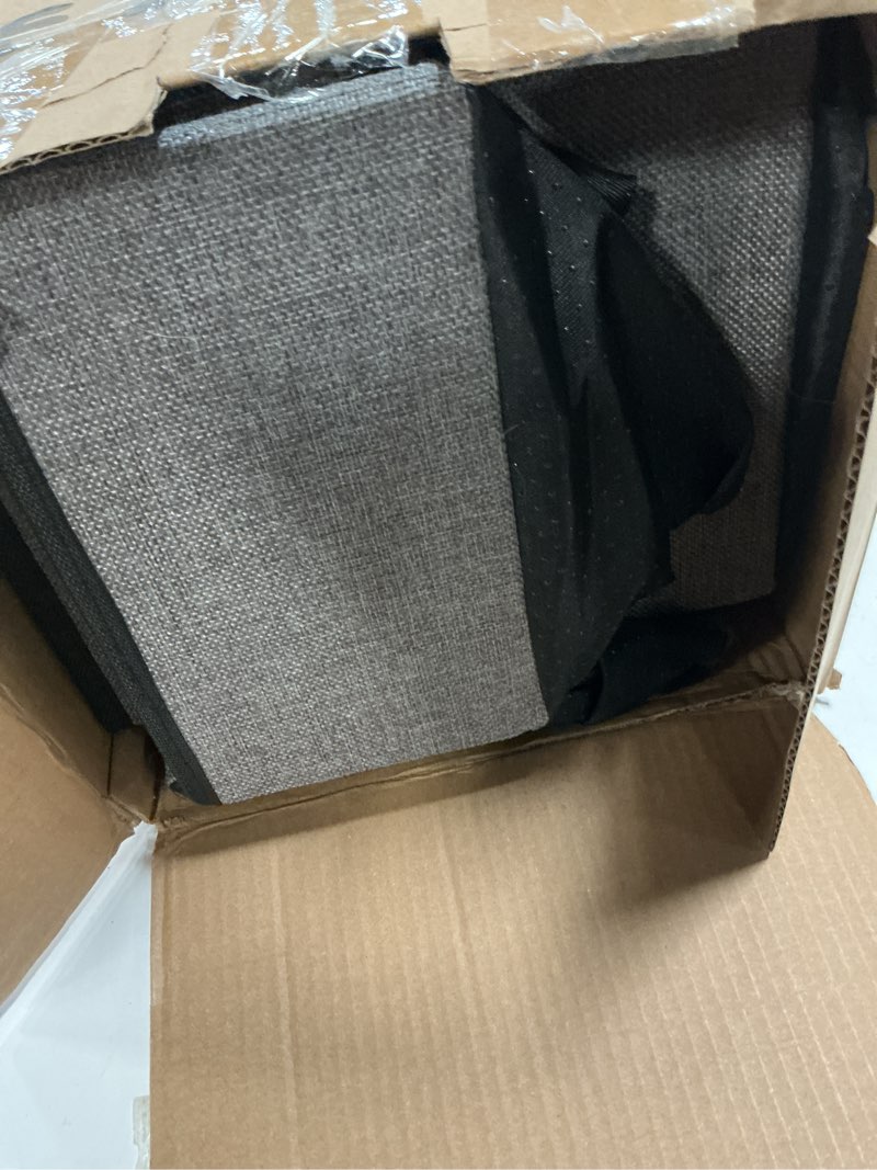 Condition photo showing As Is for dog stairs with storage, 4-step wider sturdy dog steps for small/medium/large dogs and older cats, folding doggie ramp for bed/couch/car hold up to 180 lbs (22" h, grey) 38.1x17x22 inch grey