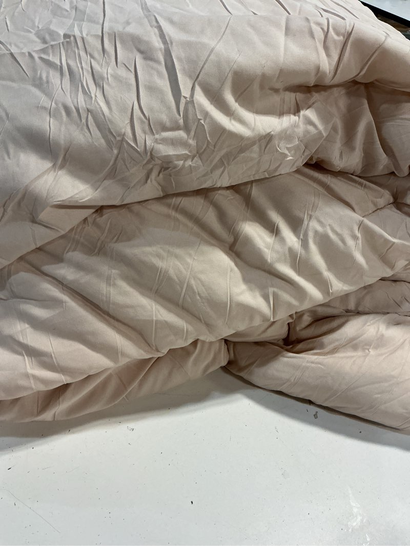 Condition photo showing Good Condition for muxhomo 1 pieces king comforter set, soft bed in a bag king size, all season bedding set with comforter, flat sheet, fitted sheet, pillowcases & shams, beige king(104\"x 90\") 01 - beige