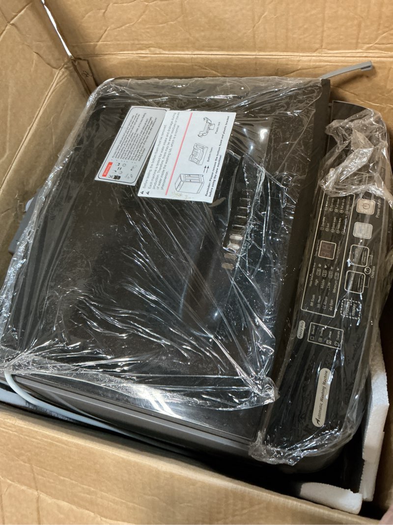 Condition photo showing As Is for Portable Washing Machine 17.7lbs Full-Automatic Compact Washer Machine for Apartment, 10 Wash Progra