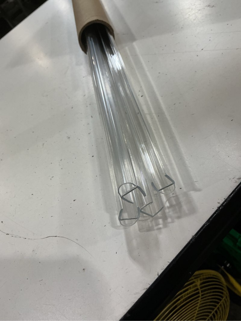 Condition photo showing New/Like New for frameless shower door seal strip 4 pack x 39 inch u for 3/8" thick glass shower door side seal strip bottom seal door sweep, ultra clear polycarbonate, stop shower leaks create a water barrier u-type side 4pcs & 3/8" & 39"