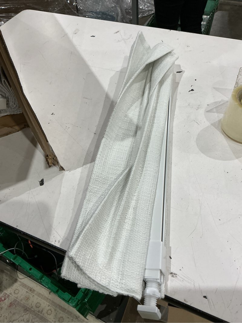 Condition photo showing Good Condition for no tools no drill cordless roman shades for indoor windows 100% blackout, for window size 24\" w × 64\" h white white 24\" w × 64\" h. 4