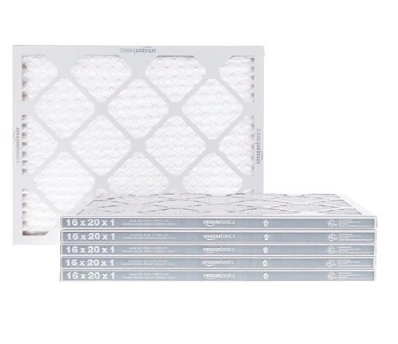Amazon Basics 16x20x1 Air Filter 6 Pack, MERV 8 AC Furnace Filters (Actual Size: 15.75" x 19.75" x 0.75")