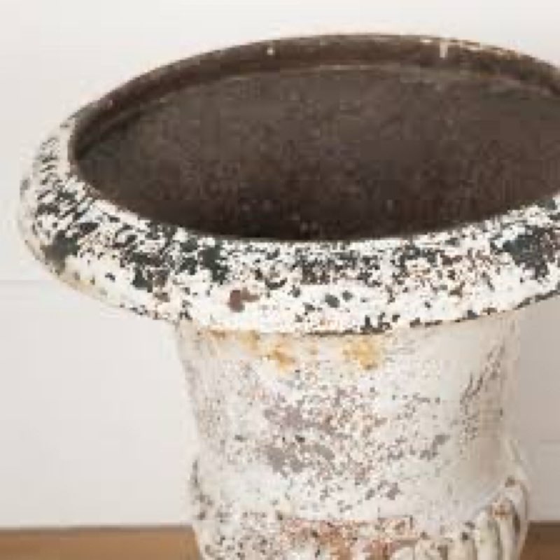 Pair of 19th Century French Iron Medici Urns 