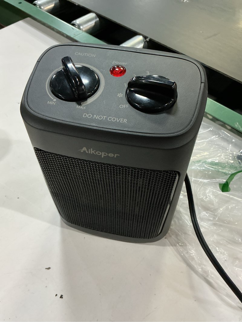 Condition photo showing Good Condition for electactic small space heater 2.0 for indoor use - etl certified ceramic portable heater fan, 1500w/750w, ideal for home/dorm/office, black