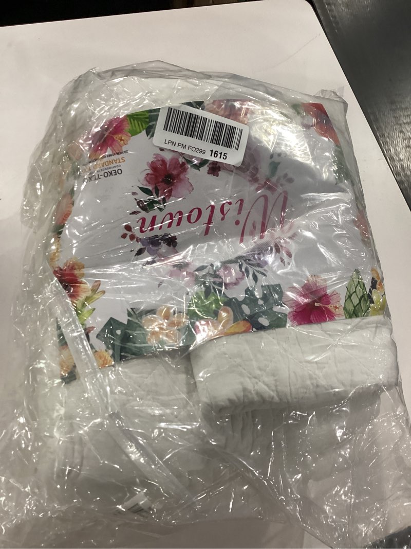 Condition photo showing Good Condition for cotton quilt bedding sets queen size, 3 pieces reversible lightweight coverlets comforters bedspreads for all seasons,geometric stitching pattern,white white diamond pattern queen (90 by 98inch)