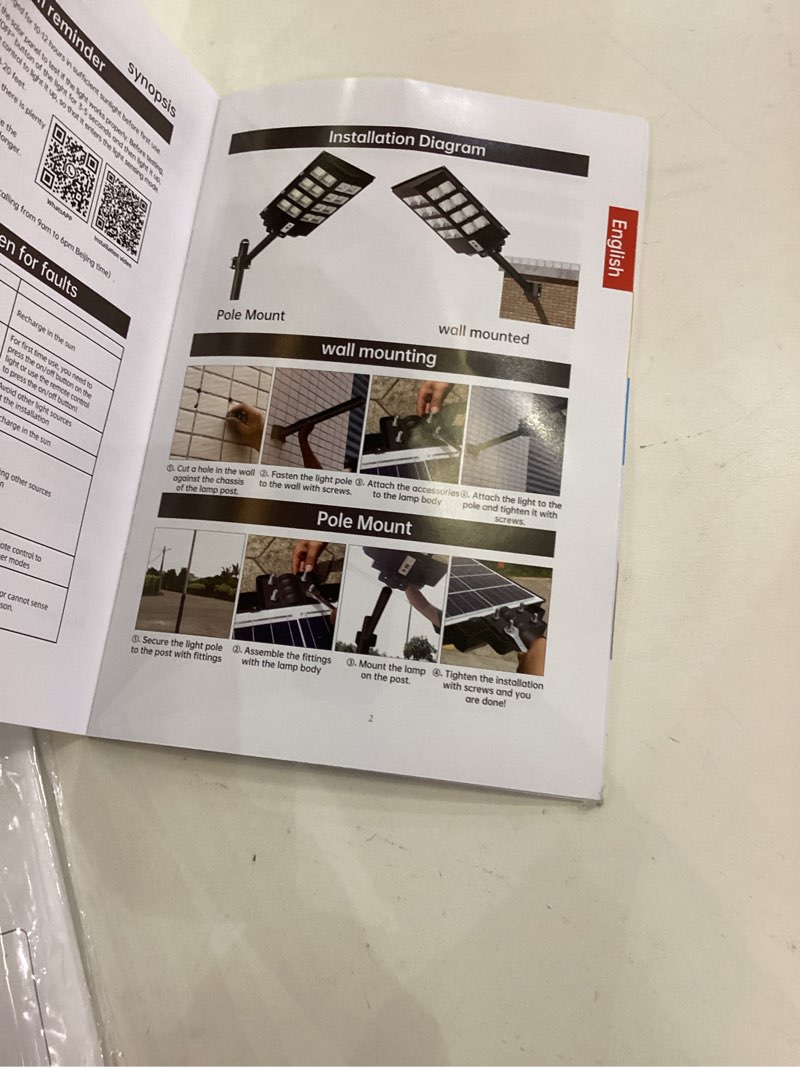 Condition photo showing Good Condition for Waterproof Solar Lights Outdoor for Patio & Yard, Dusk to Dawn Motion Sensor Security Lighting, High Brightness Solar-Powered Garden Pathway Lamps