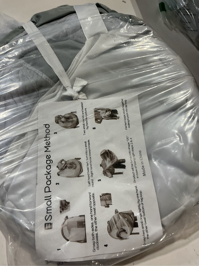 Condition photo showing Good Condition for crib tent - crib net to keep baby in, stop baby from climbing out of crib, pop up crib tent with durable breathable net double zipper strong rods installation convenience gray large