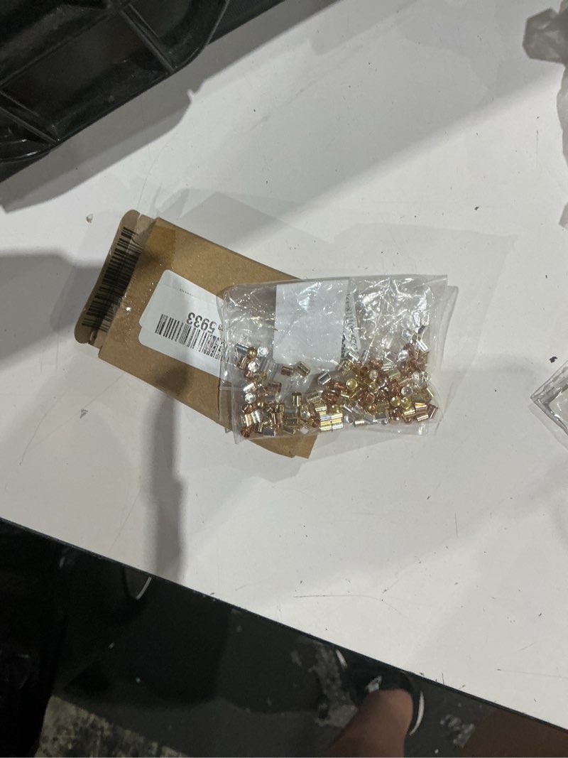 Condition photo showing Good Condition for meccanixity 120pcs leather cord ends caps, column end caps 3.6mm id cord terminators 14k gold, silver, rose gold plated brass for diy jewelry making findings bracelet necklace