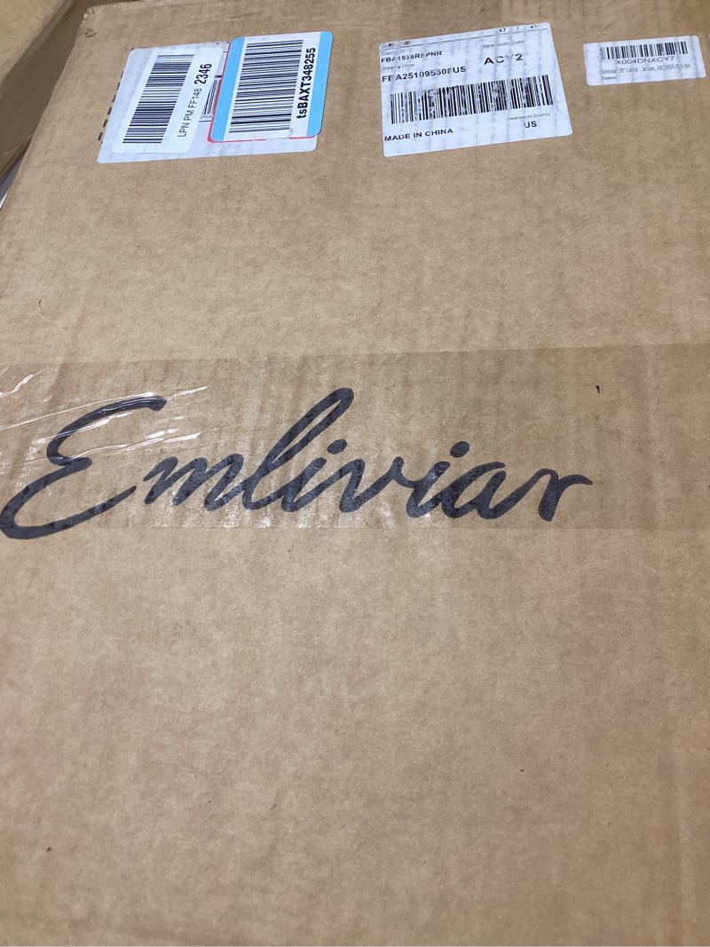 Condition photo showing New/Like New for Emliviar 25" Lamp Post Light Fixture with Water Ripple Glass, Waterproof Outdoor Pole Light in Black Finish for Yard and Garden, XE265P-SW BK