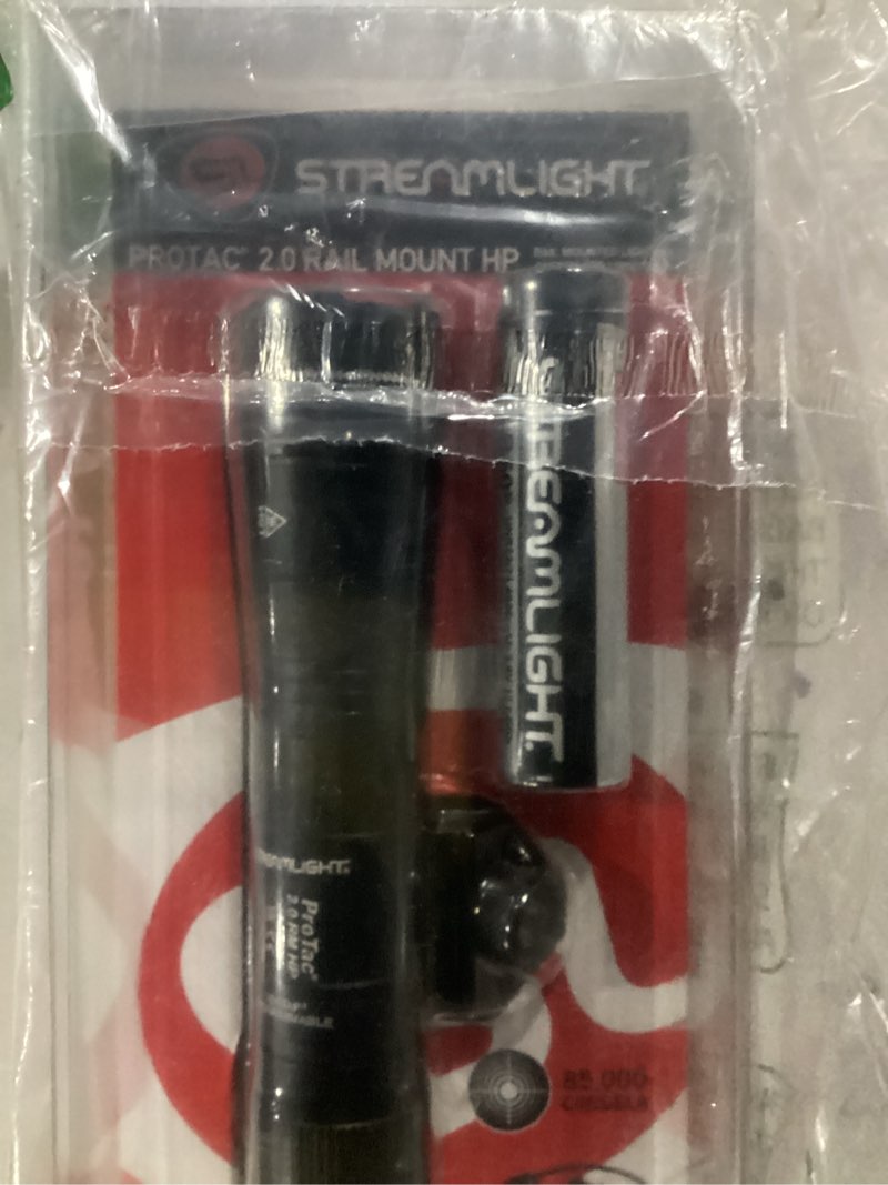 Condition photo showing New/Like New for Streamlight 89014 ProTac 2.0 Rail Mount HP 2000-Lumen 85,000-Candela USB Rechargeable Tactical Flashlight with MLOK Mount, Pressure Switch, Mounting Hardware, Battery, Black