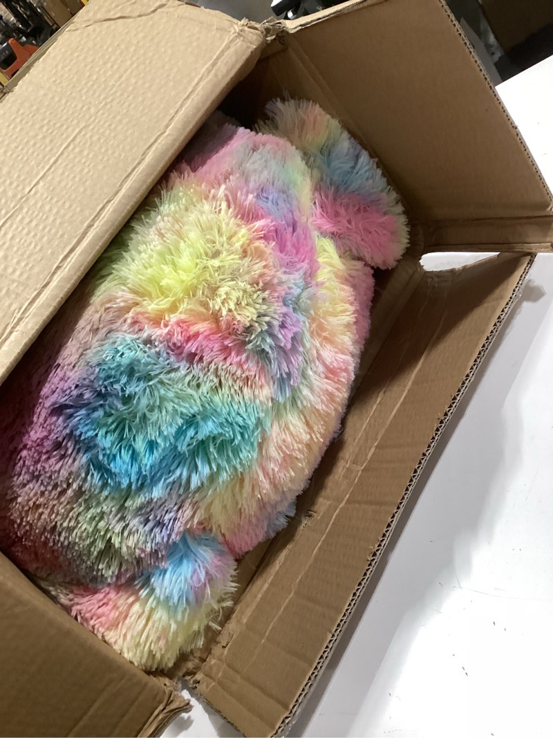 Condition photo showing Good Condition for squishmallows 20-inch diane peach bigfoot with rainbow hair - jumbo ultrasoft official kelly toy plush - amazon exclusive