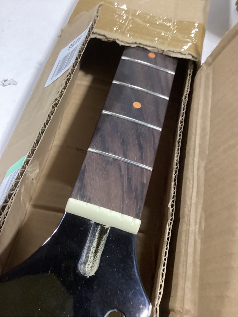 Condition photo showing Good Condition for Electric Guitar Neck Maple Head Rosewood Fretboard 24 Fret for IBZ Parts Replacement Black