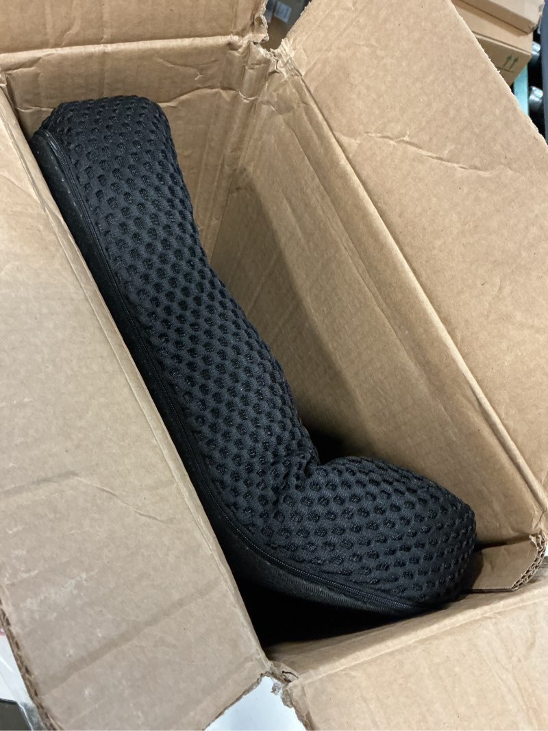 Condition photo showing As Is for tpu seat cushion, 17.72x17.72x1.97 inches, square mesh design, breathable moderate softness, machine washable donut pillow for adult seating support (black)