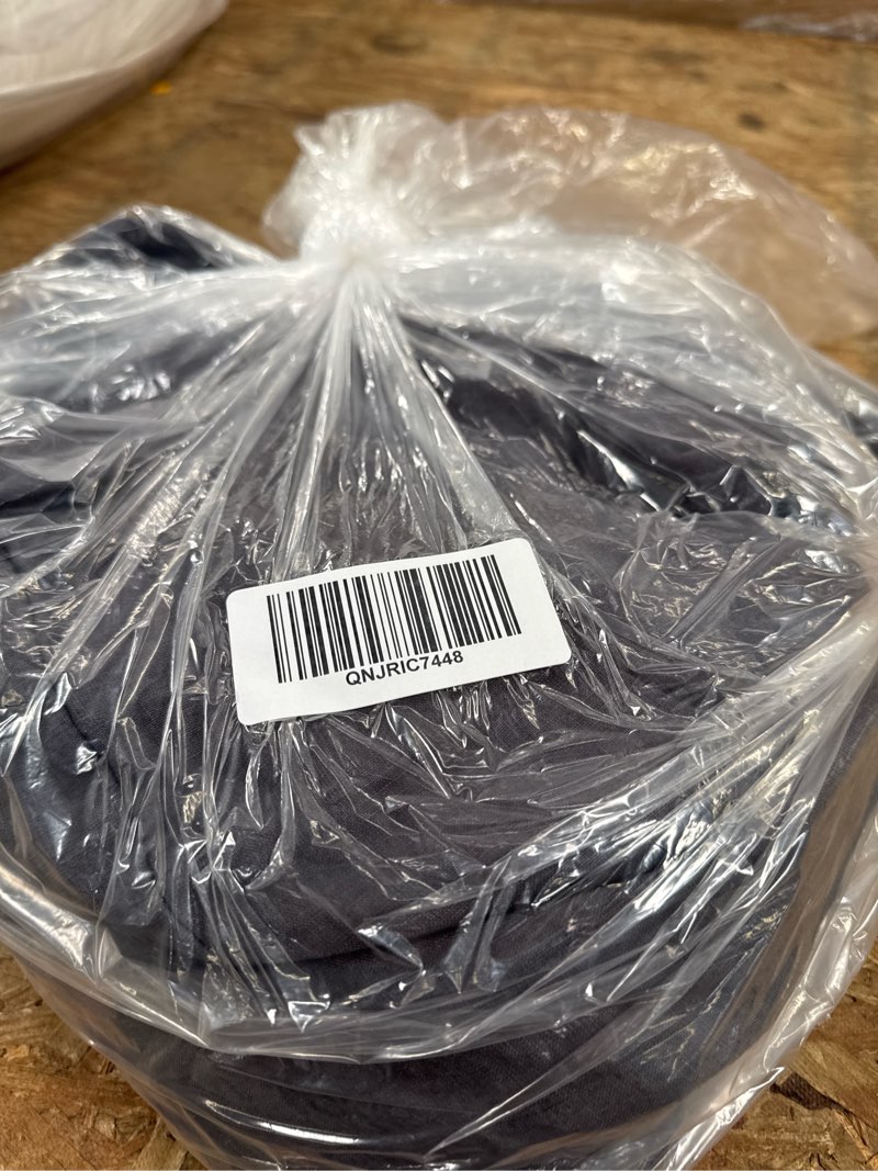 Condition photo showing Good Condition for european linen fitted sheet set, queen, charcoal