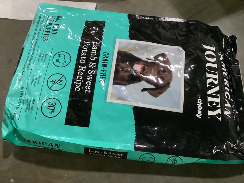 Condition photo showing Good Condition for This is a bag of American Journey Grain-Free Puppy Lamb & Sweet Potato Recipe Dry Dog