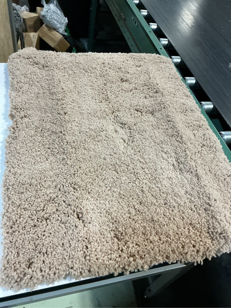 Condition photo showing Good Condition for rugs.com - soft solid shag rug – 2' x 3' 1 khaki shag rug – plush accent rug for bedrooms, entryways, and cozy nooks