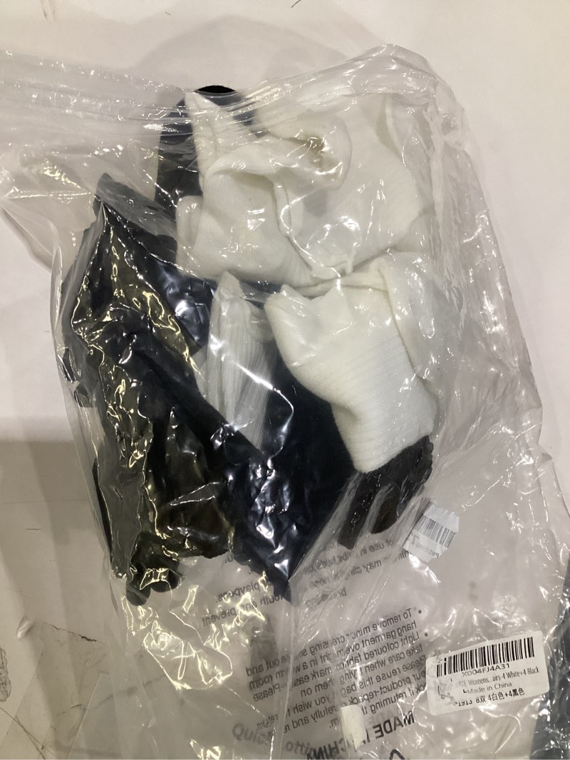 Condition photo showing Good Condition for andere arte womens ruffle ankle socks cute lettuce edge crew socks for women 5-10 8 pairs - 4 white+4 black