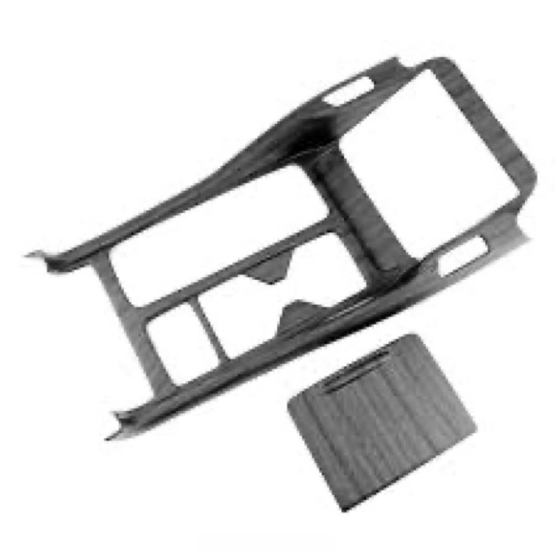 JUIVEEL Matte Wood Grain ABS Car Center Console Gear Shift Panel Cover Front Central Water Cup Holde