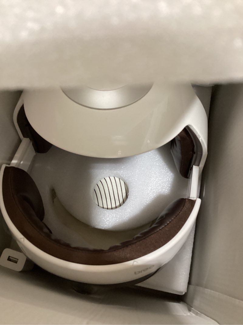 Condition photo showing Good Condition for breo idream5s electric head massager, eye & neck massage helmet with heat, kneading, pressure, app control scratcher for relax black