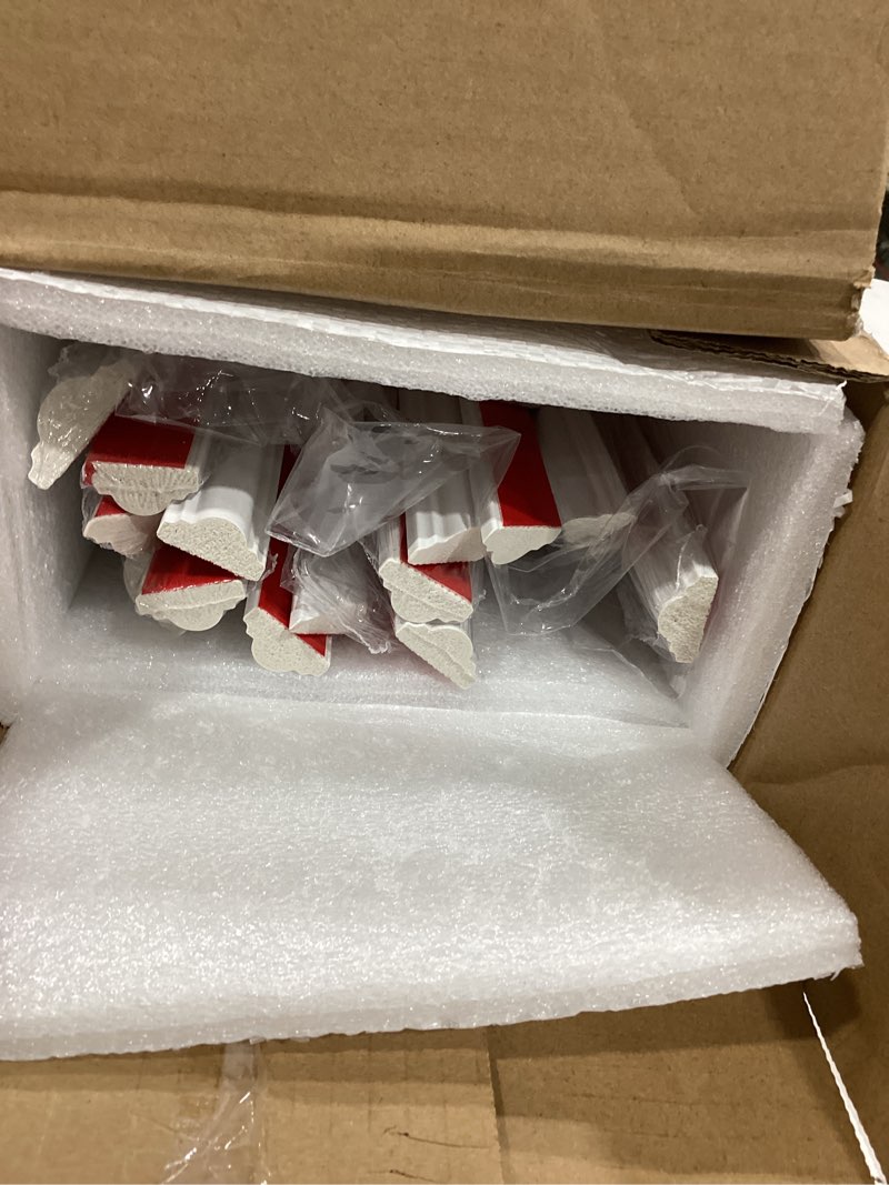 Condition photo showing Good Condition for 3 set peel and stick wall molding kit,premade self adhesive wainscoting panels,ready to assemble accent molding trim for interior wall moulding decor (24x60in)