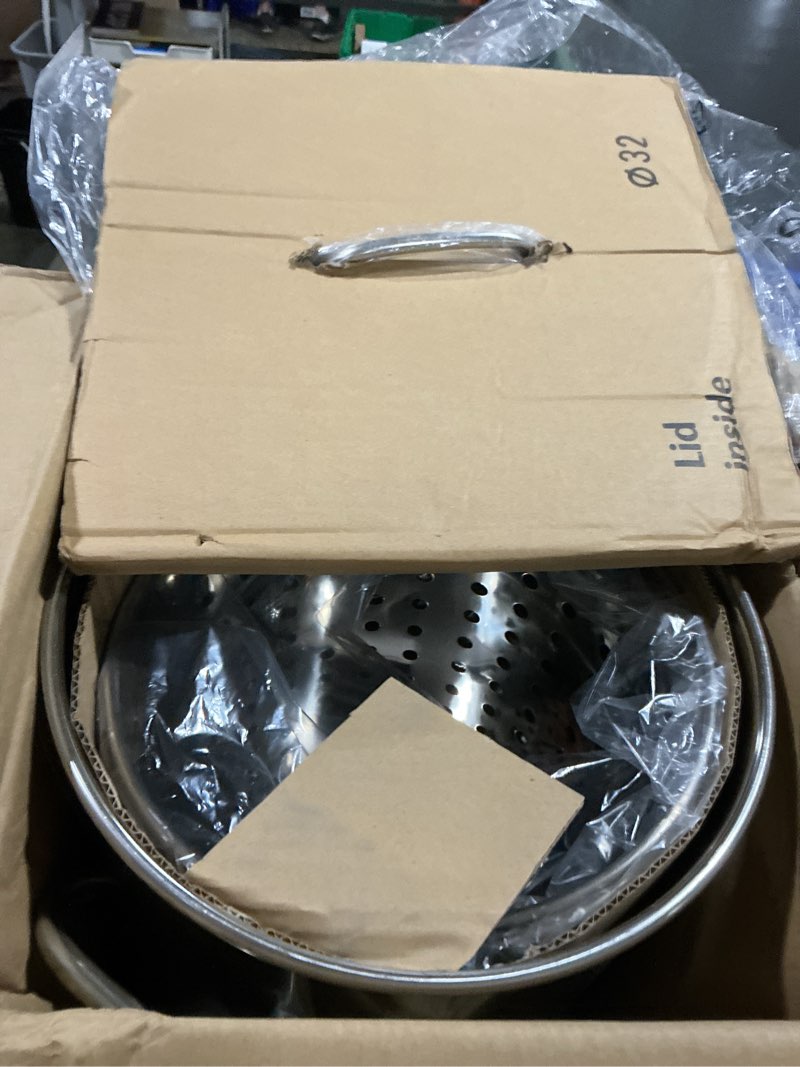 Condition photo showing Good Condition for concord 36 qt stainless steel stock pot w/basket. heavy kettle. cookware for boiling (36) 36 quarts