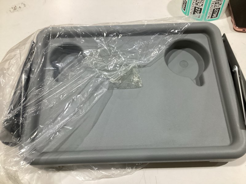 Condition photo showing Good Condition for DMI Walker Tray, Rollator Tray, Mobility and Walker Accessory Tray Table Fits Most Standard Walkers, Folding with Two Cup Holders and Tool Free Assembly, 16 x 11.8 inch Gray 1 Count (Pack of 1)