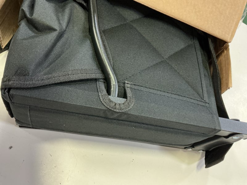 Condition photo showing Good Condition for sheenive stadium seats for bleachers with back support, bleacher seats with backs and cushion wide, padded portable folding comfort stadium chair with shoulder strap for football baseball games black 1
