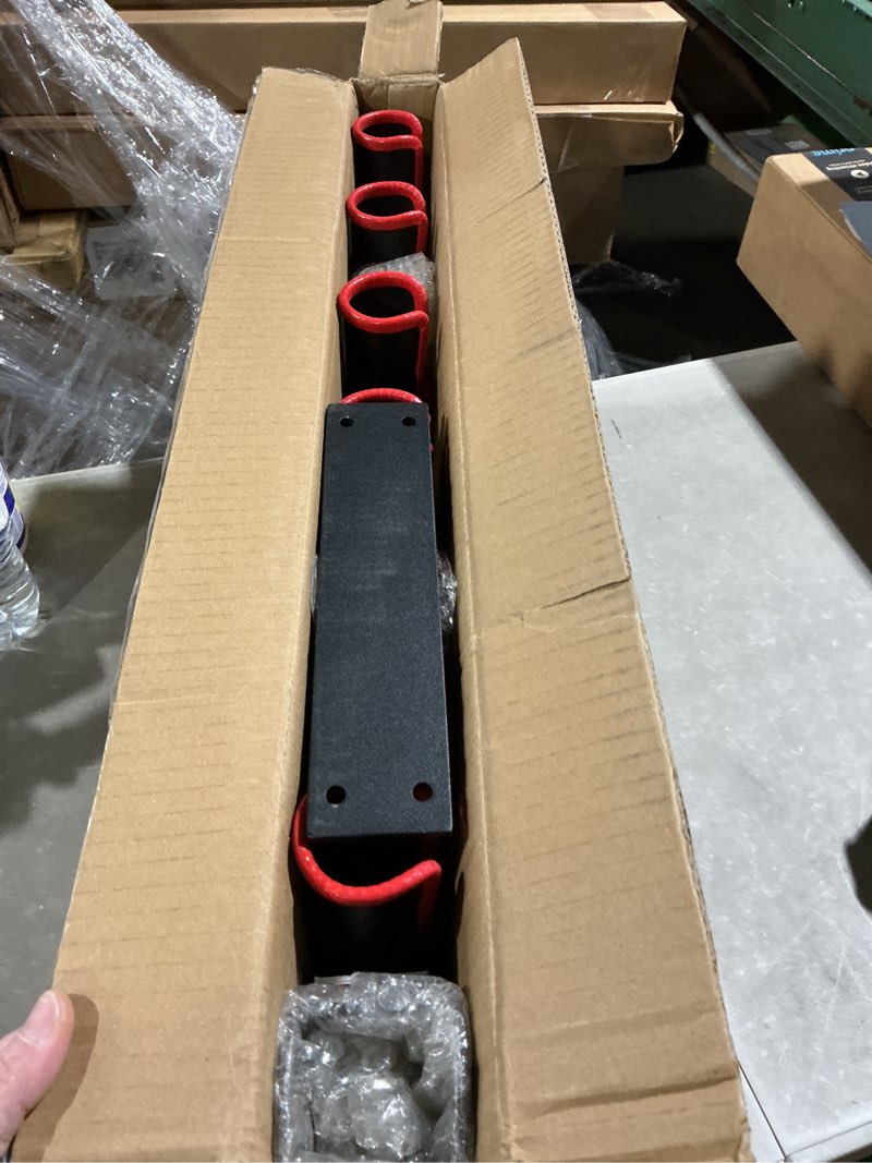 Condition photo showing Good Condition for 6-rod hitch fishing rod holder for truck, stainless steel rack with reflective safety strip, fits 2" hitch receiver 6-tubes 6tubes