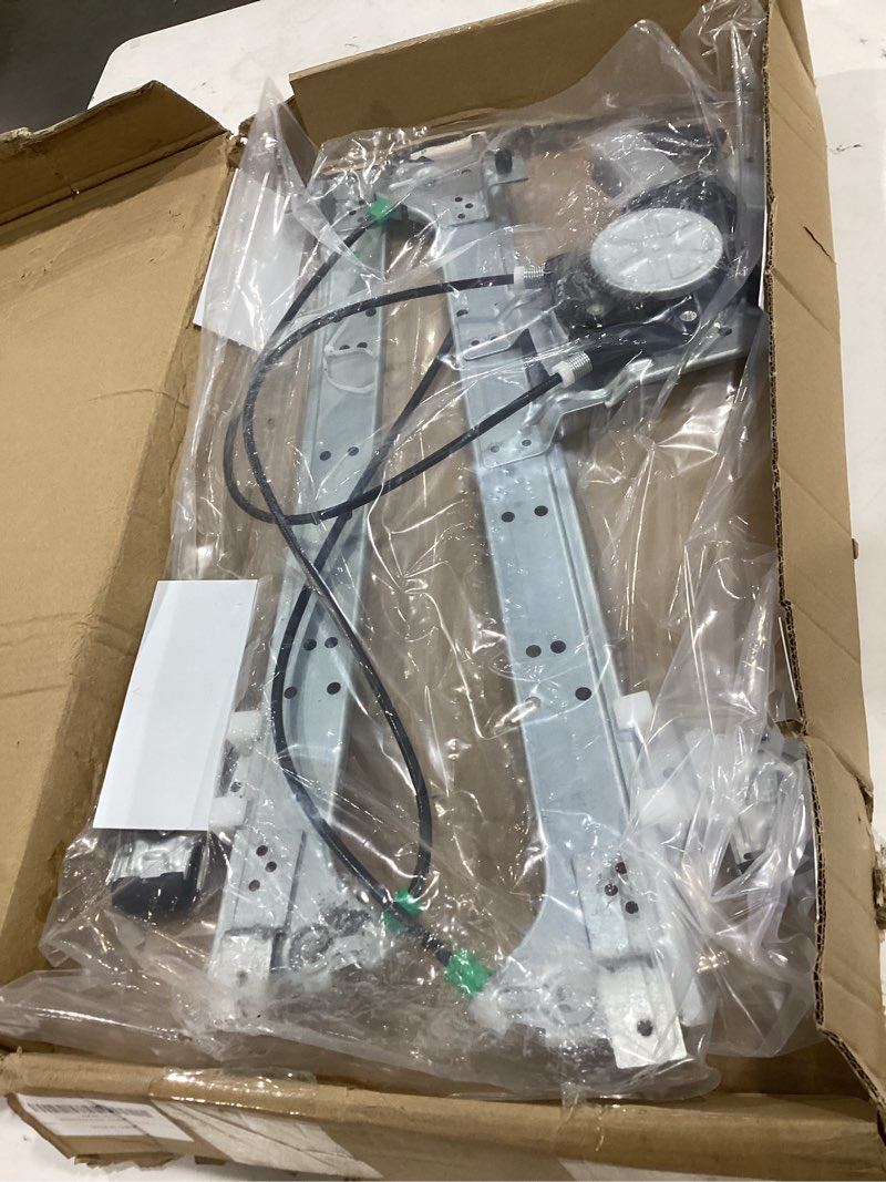 Condition photo showing As Is for rear passenger side power window regulator with motor (2 pins) fit for 2001-2006 chevrolet silverado 1500 3500, avalanche suburban gmc sierra 1500 2500 3500 yukon xl cadillac escalade, 741-579 rear passenger (rh)