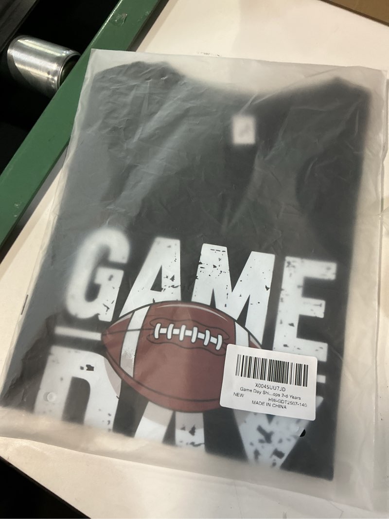Condition photo showing New/Like New for game day shirt for toddler football shirt girls boys baseball t-shirts graphic tees cute cotton clothes tops 2-8 years 6-7 years game day 3