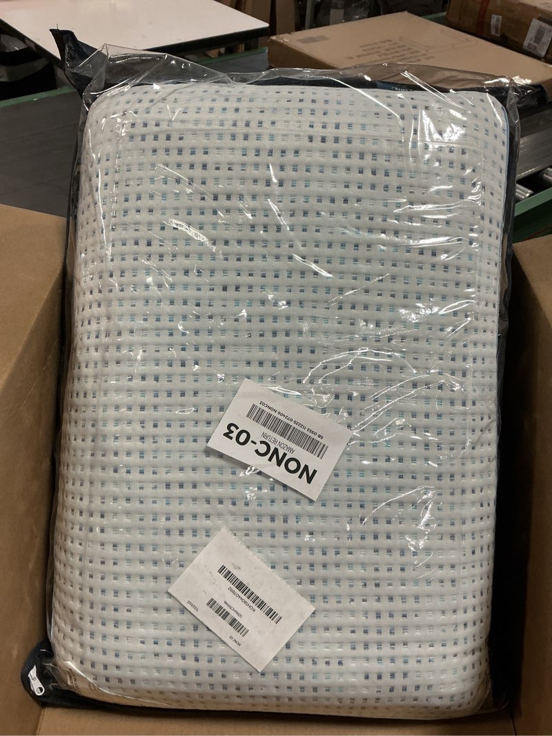 Condition photo showing As Is for GhostBed Firm Cooling Memory Foam Pillows - Standard Size Pillow, Ventilated with Washable Cover - Ideal Bed Pillows for Stomach, Back, and Side Sleepers - Premium Cooling Pillow, Firm Pillow 1 Standard