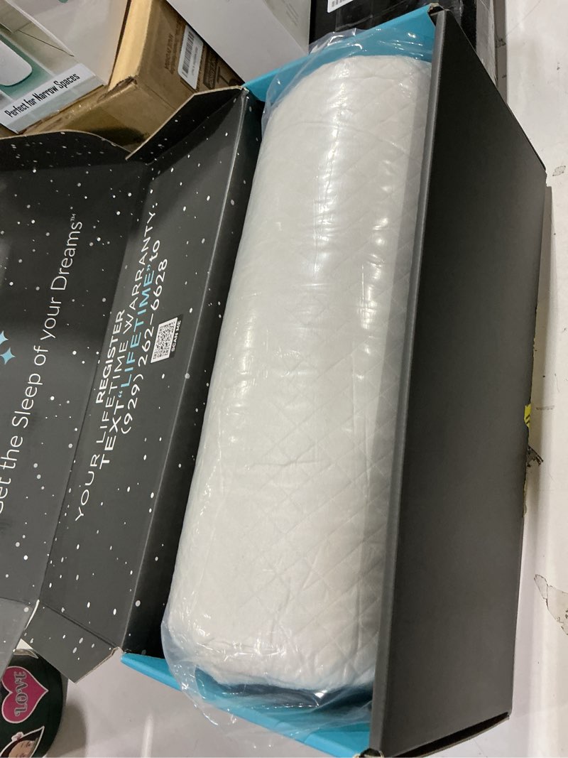 Condition photo showing New/Like New for DreamyBlue Signature Pillow w/Adjustable Loft • Shredded Memory Foam Fill • Neutral Alignment for Side, Back, and Stomach Sleepers • Washable Bamboo Rayon Cover • CertiPUR-US Certified Foam (Queen) Queen (Pack of 1)