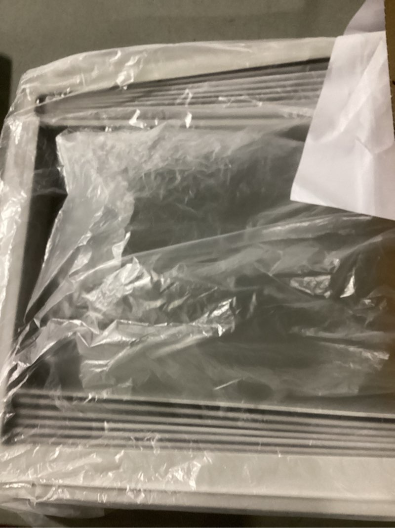 Condition photo showing As Is for lbg products window air conditioner side panel and frame set,ac accordion filler kit,fits most 12000btu window air conditioners,window ac side panels