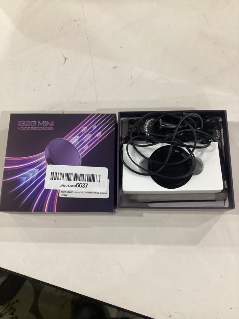 Condition photo showing New/Like New for not tested**** 132g (9800 hour) voice activated recorder - elasound voice recorder with ai-intelligent triple noise reduction, portable audio recorder for work, lectures,100h continuous recording device black