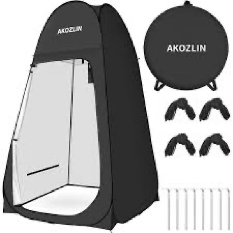 AKOZLIN Portable Pop Up Shower Privacy Shelters Instant Tent Dressing Changing Outdoor Camping Toile