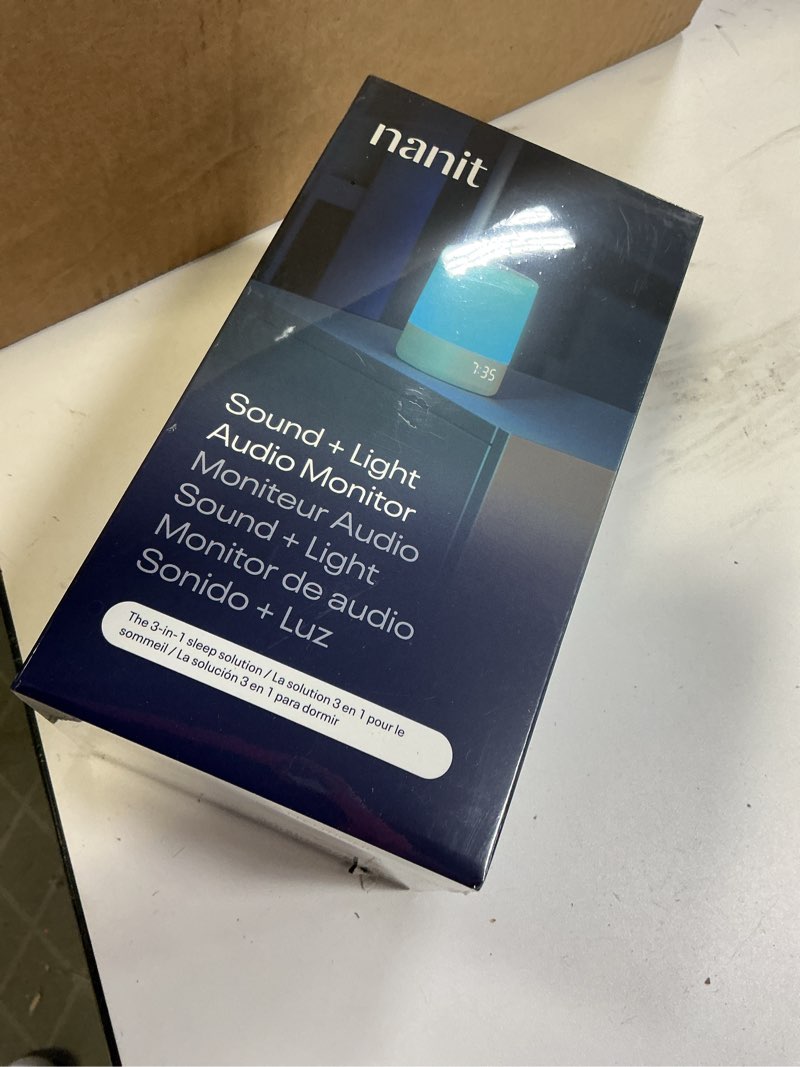 Condition photo showing New/Like New for Nanit Sound and Light Smart Baby Night Light and Sound Machine | Audio Monitor | Cry Detection Alert Feature | OK to Wake Alarm Clock for Kids | Temp & Humidity Tracking | Rechargeable Battery | WiFi