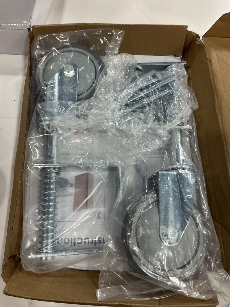 Condition photo showing Good Condition for erkoon 2 pack heavy duty spring-loaded gate casters, 4 inch sliding wheels for wooden & metal gates, 250-500lbs load capacity (2pcs) 4inch 2pcs