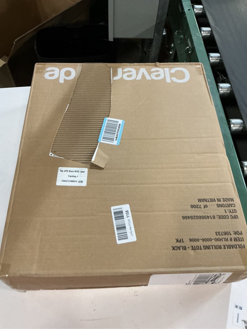 Condition photo showing New/Like New for CleverMade Large Laundry Basket Hamper Bag, 90l Portable Collapsible Cart with Wheels, Heavy Duty Storage Organizer for Clothes & Groceries, Rolling Utility Tote with 75 lb Capacity, Foldable, Onyx