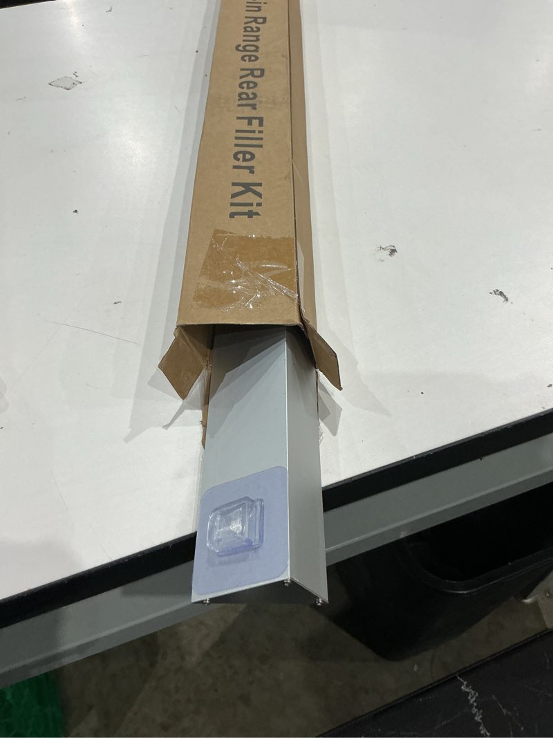 Condition photo showing Good Condition for 30" slide-in range rear filler kit w10113901a, stove gap universal triangular filler strip, cooktop trim kit between stove and backsplash for whirlpool & most brand, durable aluminum, silver