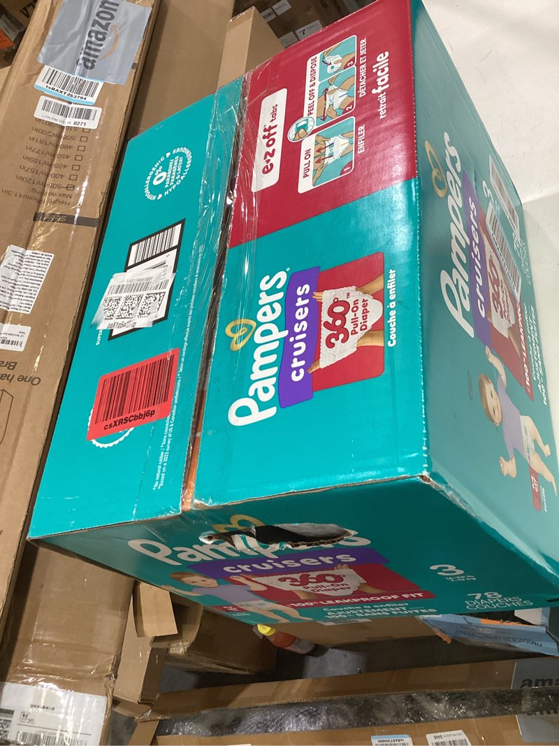 Condition photo showing New/Like New for pampers diapers - cruisers 360 - size 3, 78 count, babyproof up to 100% leakproof pull-on diaper size 3 78