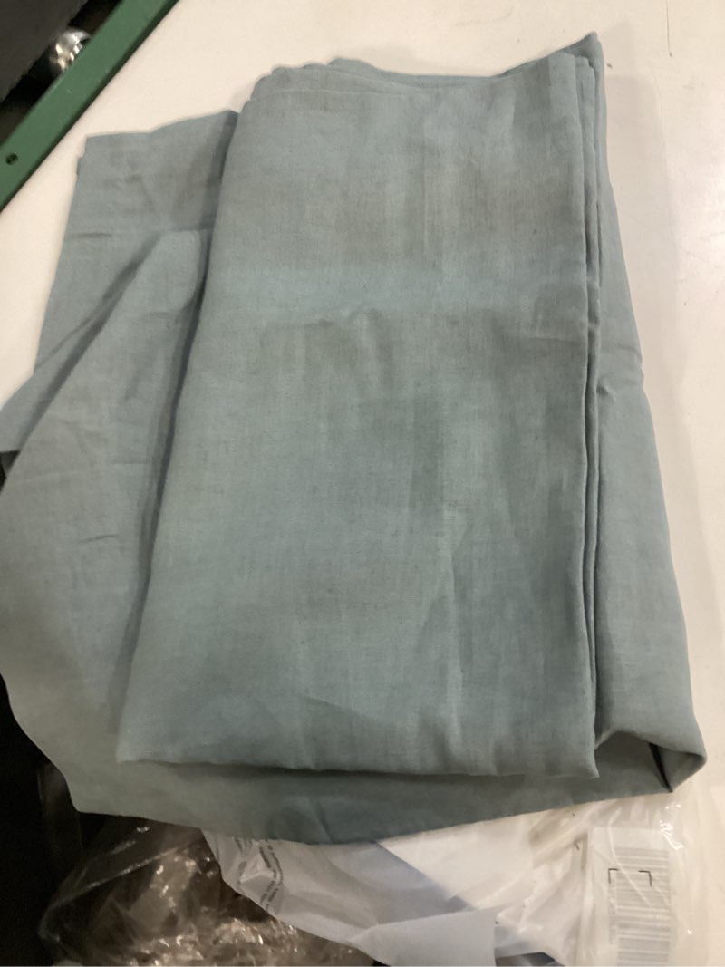 Condition photo showing Good Condition for quince european linen shower curtain 72x72 color mist