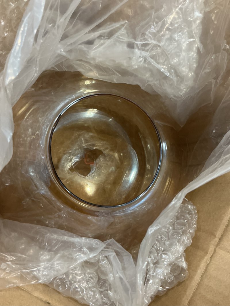 Condition photo showing Good Condition for KCO Lighting Replacement Glass Globe Shade for Light Fixtures, Modern Lampshade Glass Accessories for Pendant Wall Sconces (Amber, 7.9 inches)