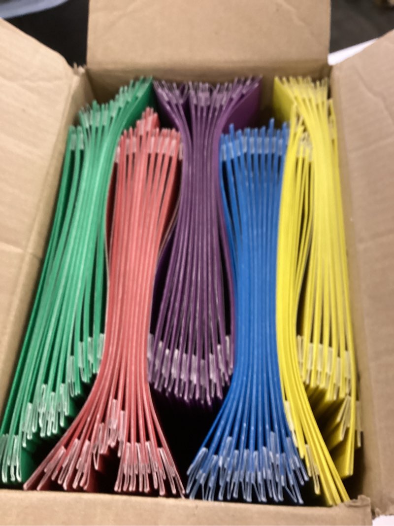 Condition photo showing New/Like New for SUNEE 2 Pocket Folders with Prongs (100 Pack, Assorted Colors), Paper Folders with 2 Pockets and 3 Prongs Fit Letter Size Paper, Folders with Prongs for School Office Home Business Multicolored 100-Pack