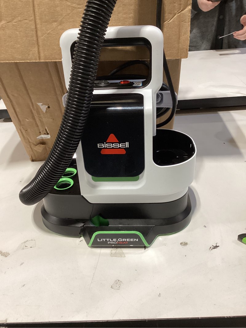 Condition photo showing As Is for BISSELL Little Green ProHeat SmartMix, Portable Deep Cleaner, Self-Cleaning Tough Stain Tool and Specialized Pet Hair Removal Tool Included, 3935