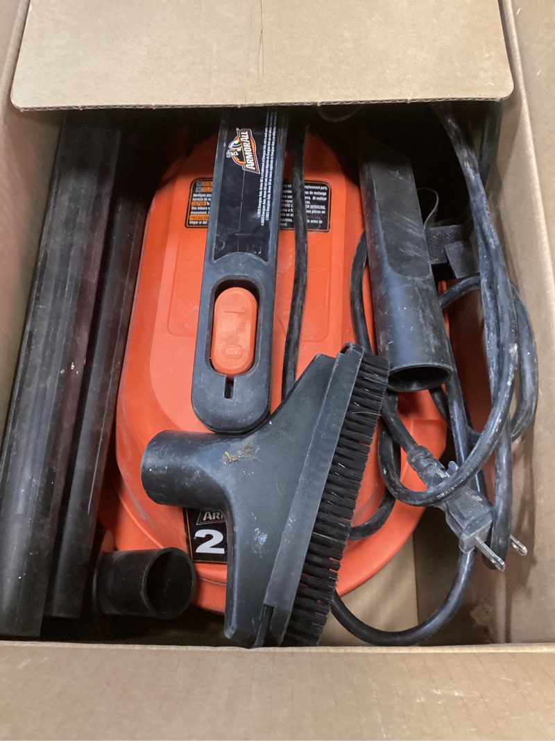 Condition photo showing As Is for Armor All AA255W Wet/Dry Utility Vac 2.5 Gallon, 2.5-Gallon,120 Volts (AC), Orange/Black Update 2.5 Gal