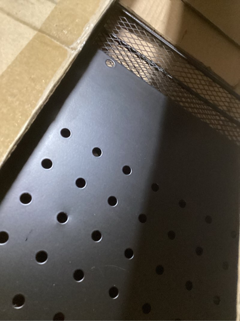Condition photo showing Good Condition for TRZZ 2-in-1 Power Tool Organizer Wall Mount, 3-Layer Drill Holder with 2 Side Pegboards, 8 Drill Holders, 4 Hooks, and 1 Drill Bit Rack, Tool Storage for Garage, Workshop, and Tool Room (Black) 3-Layer (2-IN-1) without Charging Station Black