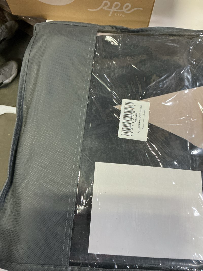 Condition photo showing New/Like New for Black and Dark Tan Area Rug Area Rug 3x5 Modern Decorative Carpet Set for Kids Teens Adults Abstract Neutral Art Living Room Rugs Abstarct Art Indoor Floor Mat Room Decorations Multi 16 3'3" x 4'11" (Rectangular)