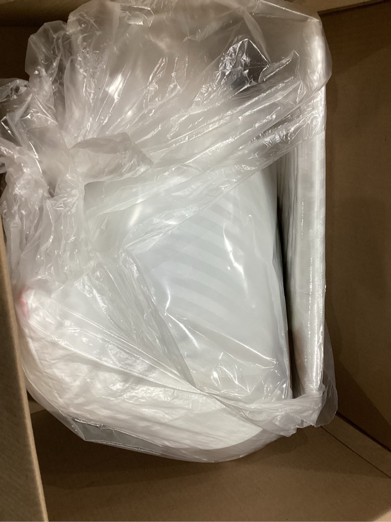 Condition photo showing As Is for EIUE Throw Pillow Inserts, Machine Washable Pillows,Premium Polyester Fiber Fill for Sofa Bed & Decorative Cushions (White, 20x20inch) White 20x20inch